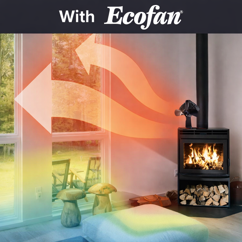 Heat distributed evenly across the room with Ecofan