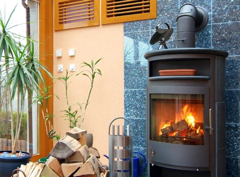 Ecofan AirDeco on modern wood stove